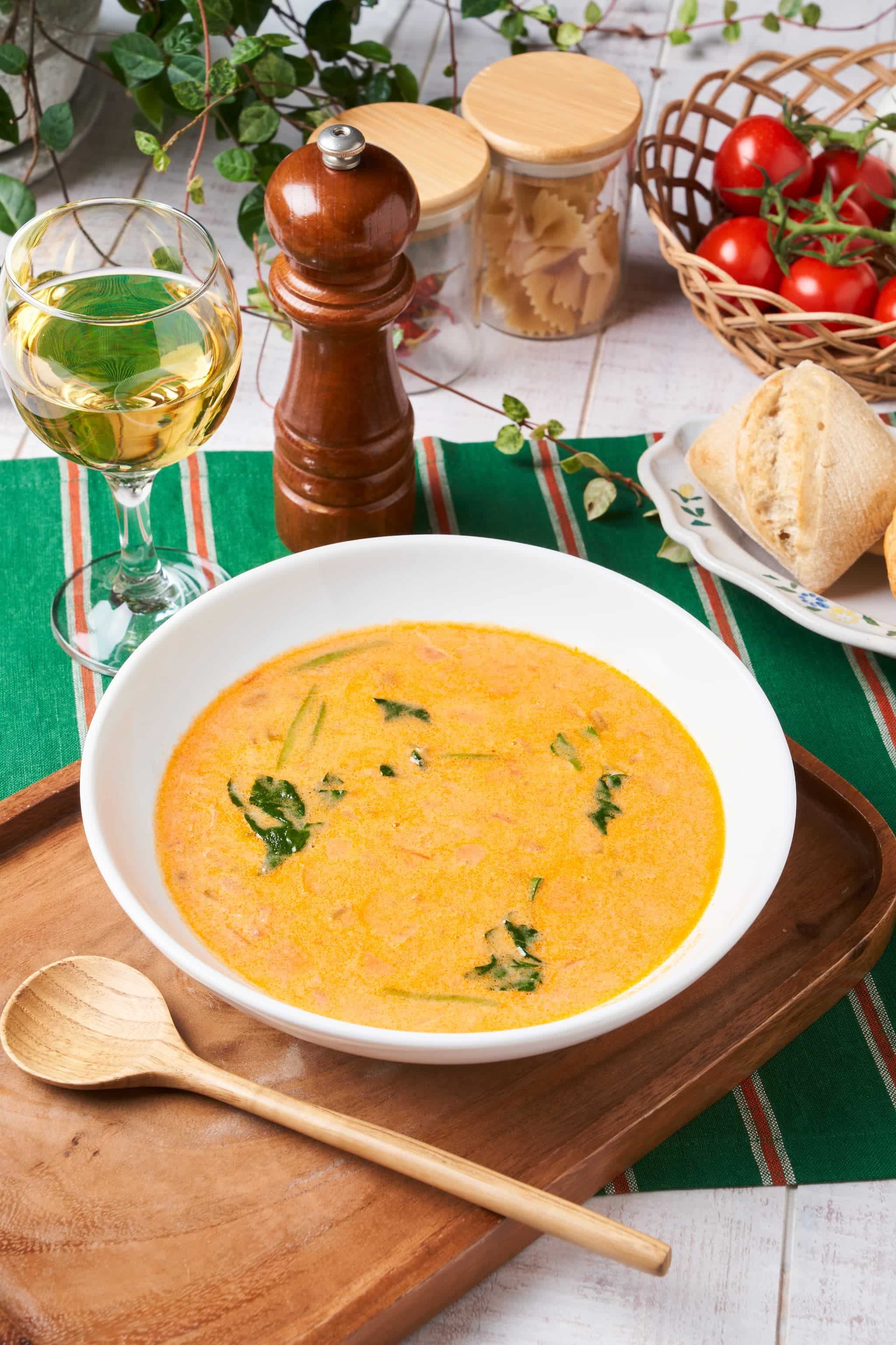 寒い日に最適なスープもご用意 @カプリチョーザ ミューズ高槻店